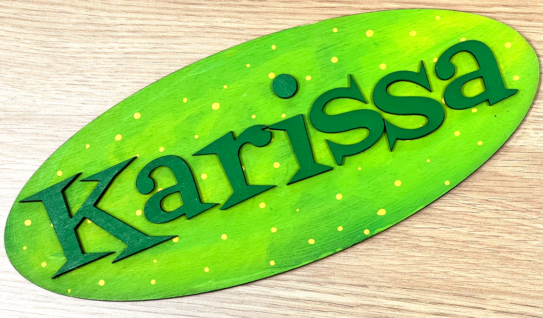 Wooden Name Sign