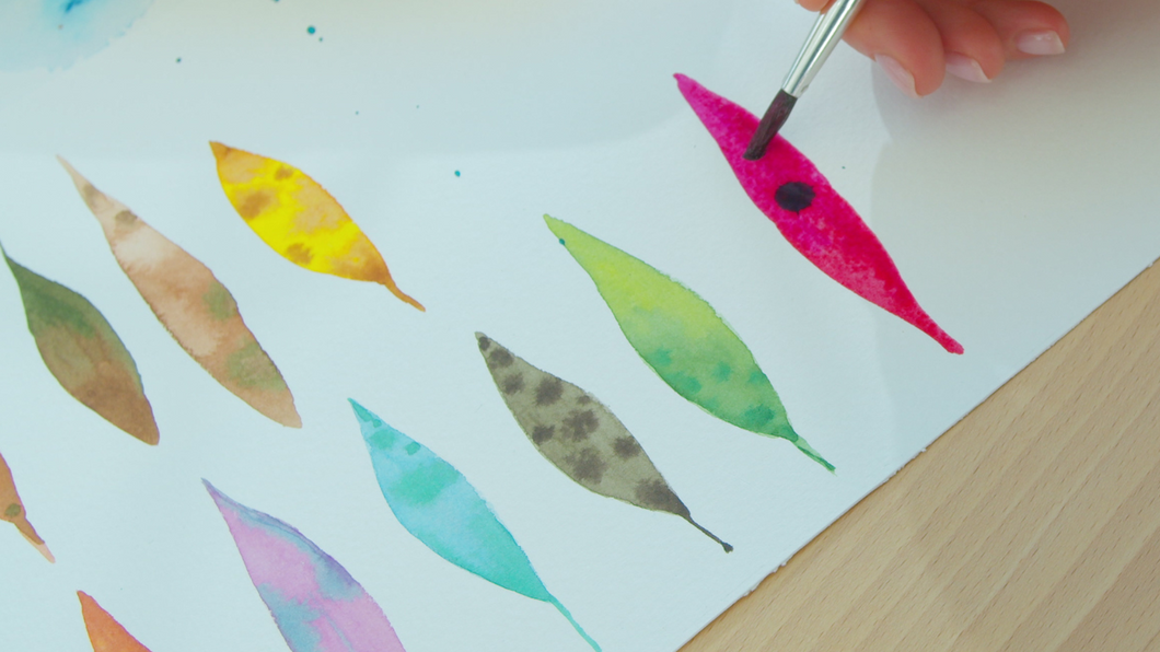 Watercolor Leaves Workshop
